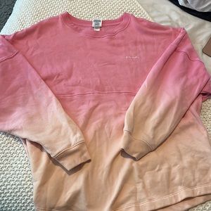 Victoria’s Secret pink large crewneck sweater hombre from pink to orange